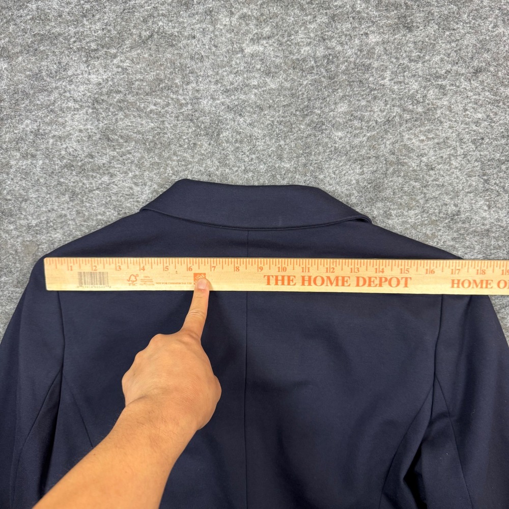 Boden Blazer Jacket Womens 14R Navy Blue Stretch Academia Career - Picture 7 of 9